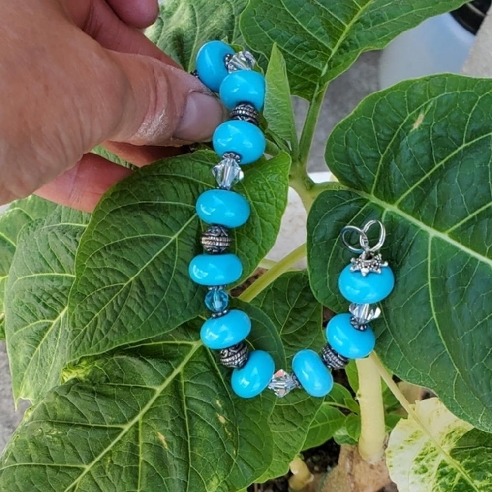 Park Lane Turquoise And Crystal Bracelet Nwot